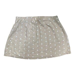 Old Navy‎ Linen Skirt, Tan/White Polka Dot Skirt size 2X